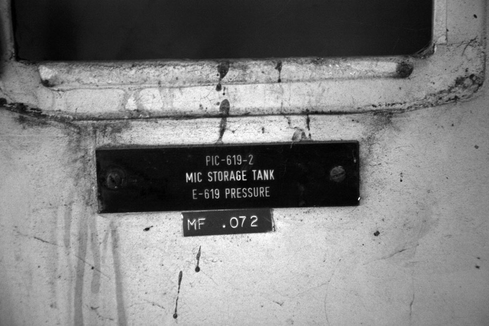 MIC storage tank. Pure death